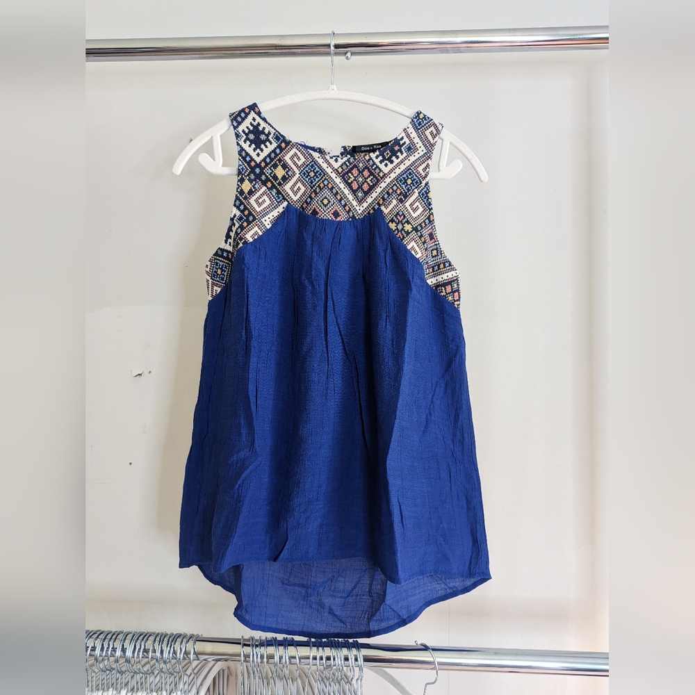 Cross stitch high low tank